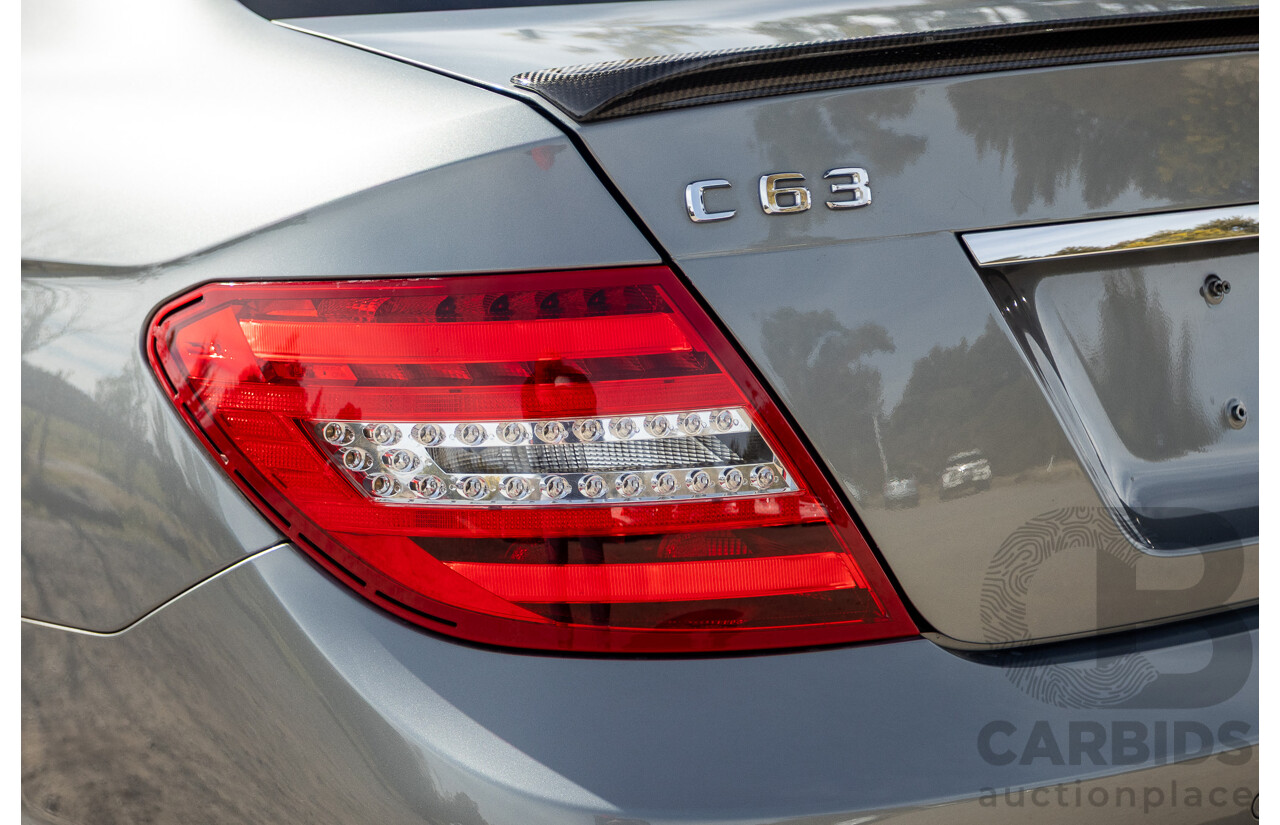 1/2012 Mercedes Benz C63 AMG Performance Package W204 MY12 2d Coupe Palladium Silver Metallic V8 6.3L