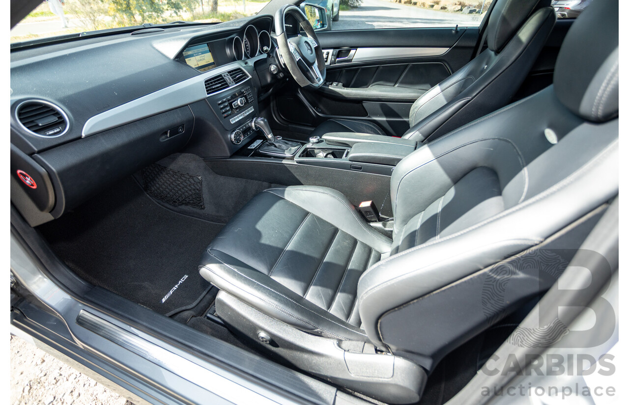 1/2012 Mercedes Benz C63 AMG Performance Package W204 MY12 2d Coupe Palladium Silver Metallic V8 6.3L