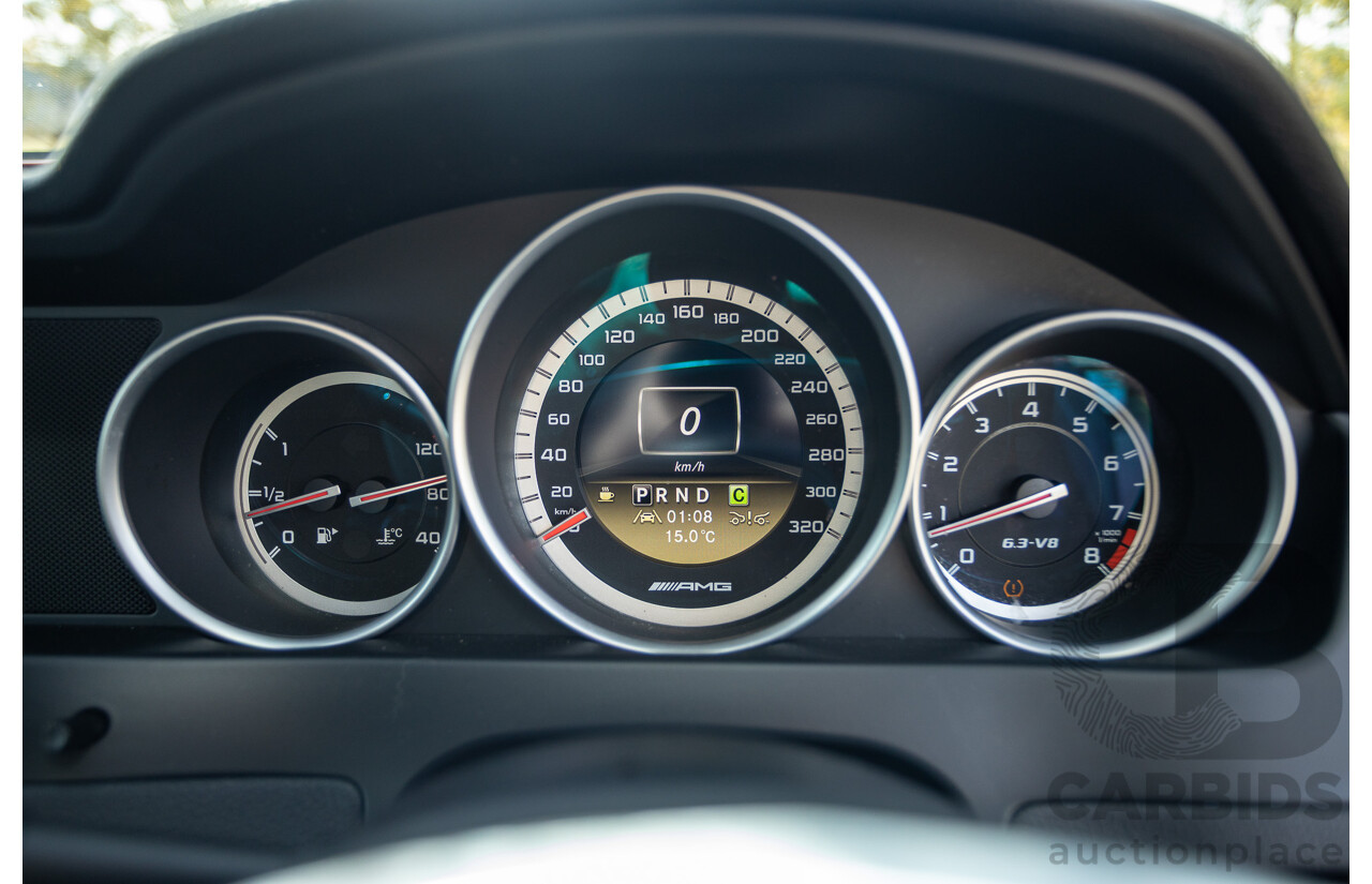 1/2012 Mercedes Benz C63 AMG Performance Package W204 MY12 2d Coupe Palladium Silver Metallic V8 6.3L