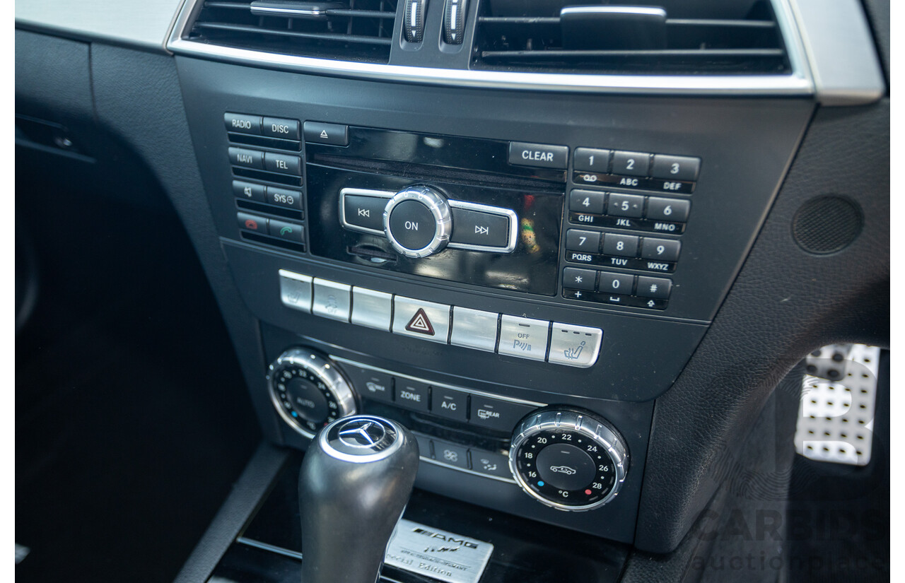 1/2012 Mercedes Benz C63 AMG Performance Package W204 MY12 2d Coupe Palladium Silver Metallic V8 6.3L