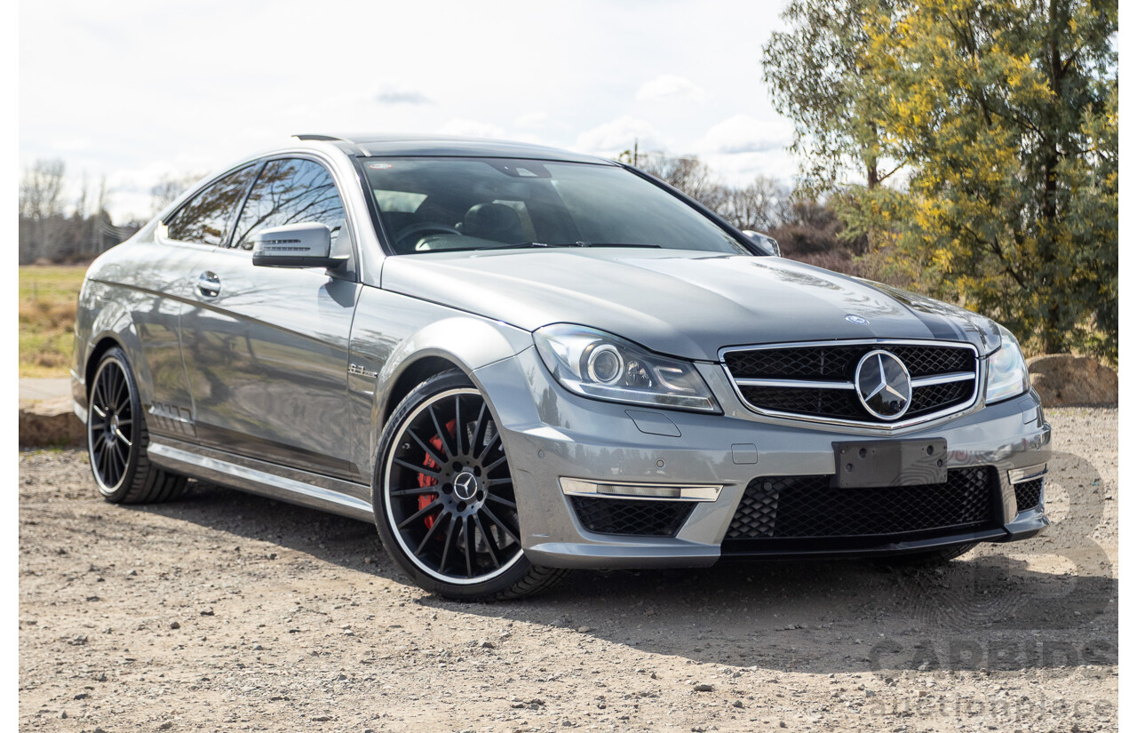 1/2012 Mercedes Benz C63 AMG Performance Package W204 MY12 2d Coupe Palladium Silver Metallic V8 6.3L