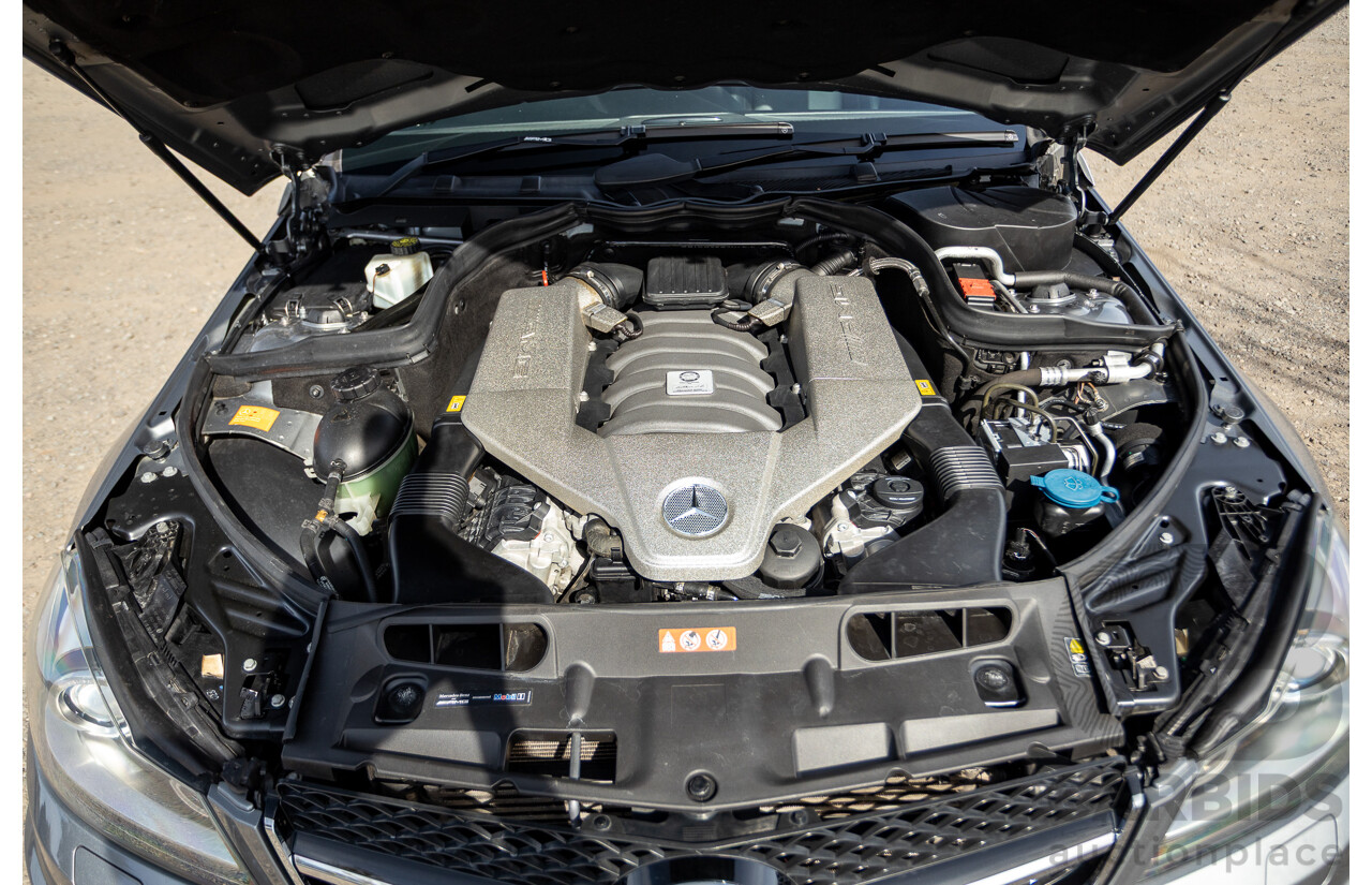 1/2012 Mercedes Benz C63 AMG Performance Package W204 MY12 2d Coupe Palladium Silver Metallic V8 6.3L