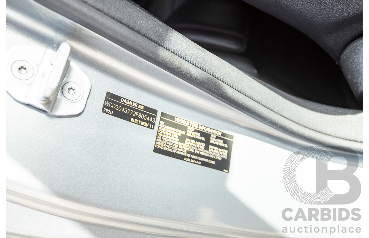 1/2012 Mercedes Benz C63 AMG Performance Package W204 MY12 2d Coupe Palladium Silver Metallic V8 6.3L