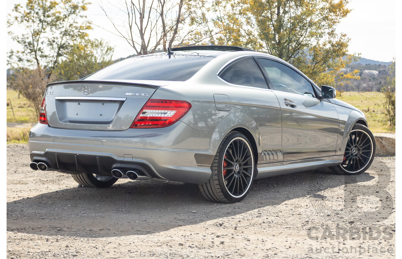 1/2012 Mercedes Benz C63 AMG Performance Package W204 MY12 2d Coupe Palladium Silver Metallic V8 6.3L