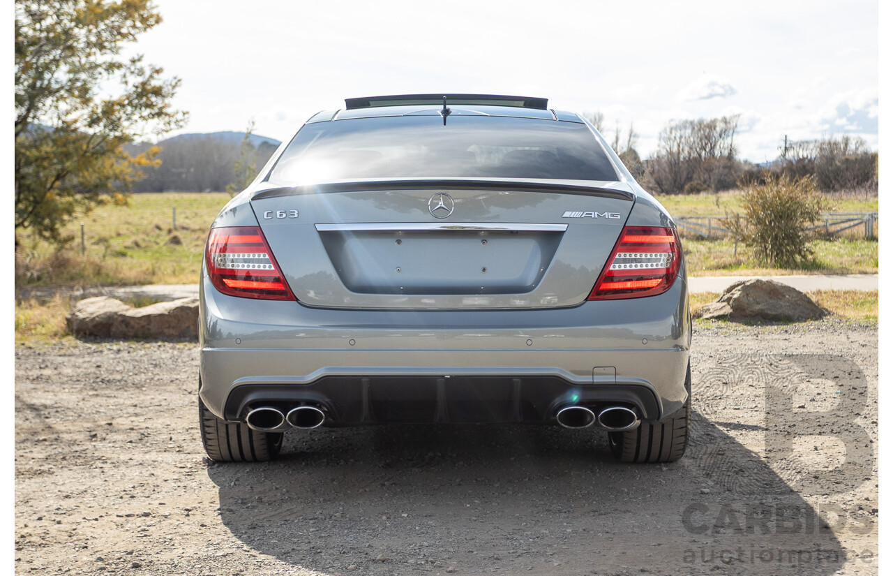1/2012 Mercedes Benz C63 AMG Performance Package W204 MY12 2d Coupe Palladium Silver Metallic V8 6.3L