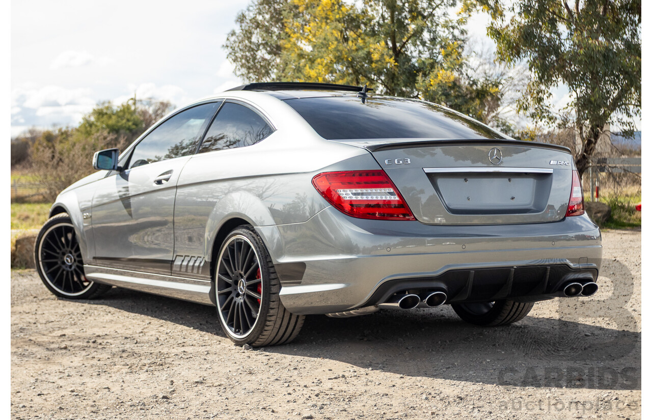 1/2012 Mercedes Benz C63 AMG Performance Package W204 MY12 2d Coupe Palladium Silver Metallic V8 6.3L