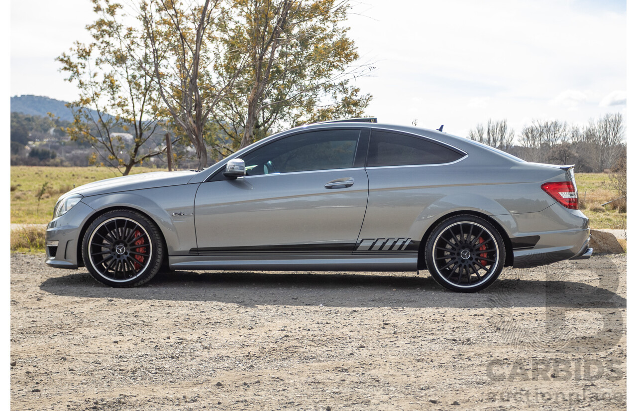 1/2012 Mercedes Benz C63 AMG Performance Package W204 MY12 2d Coupe Palladium Silver Metallic V8 6.3L