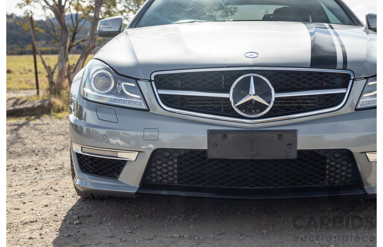 1/2012 Mercedes Benz C63 AMG Performance Package W204 MY12 2d Coupe Palladium Silver Metallic V8 6.3L