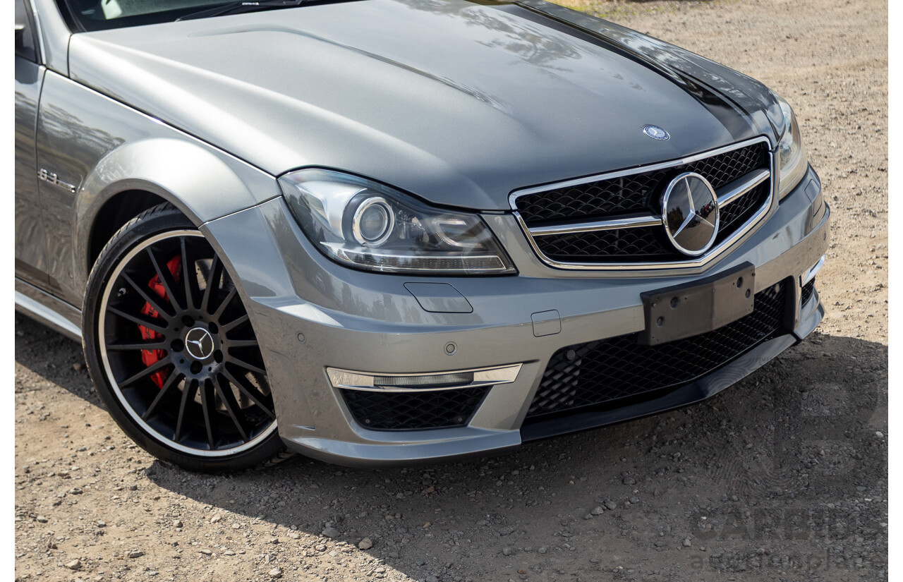 1/2012 Mercedes Benz C63 AMG Performance Package W204 MY12 2d Coupe Palladium Silver Metallic V8 6.3L