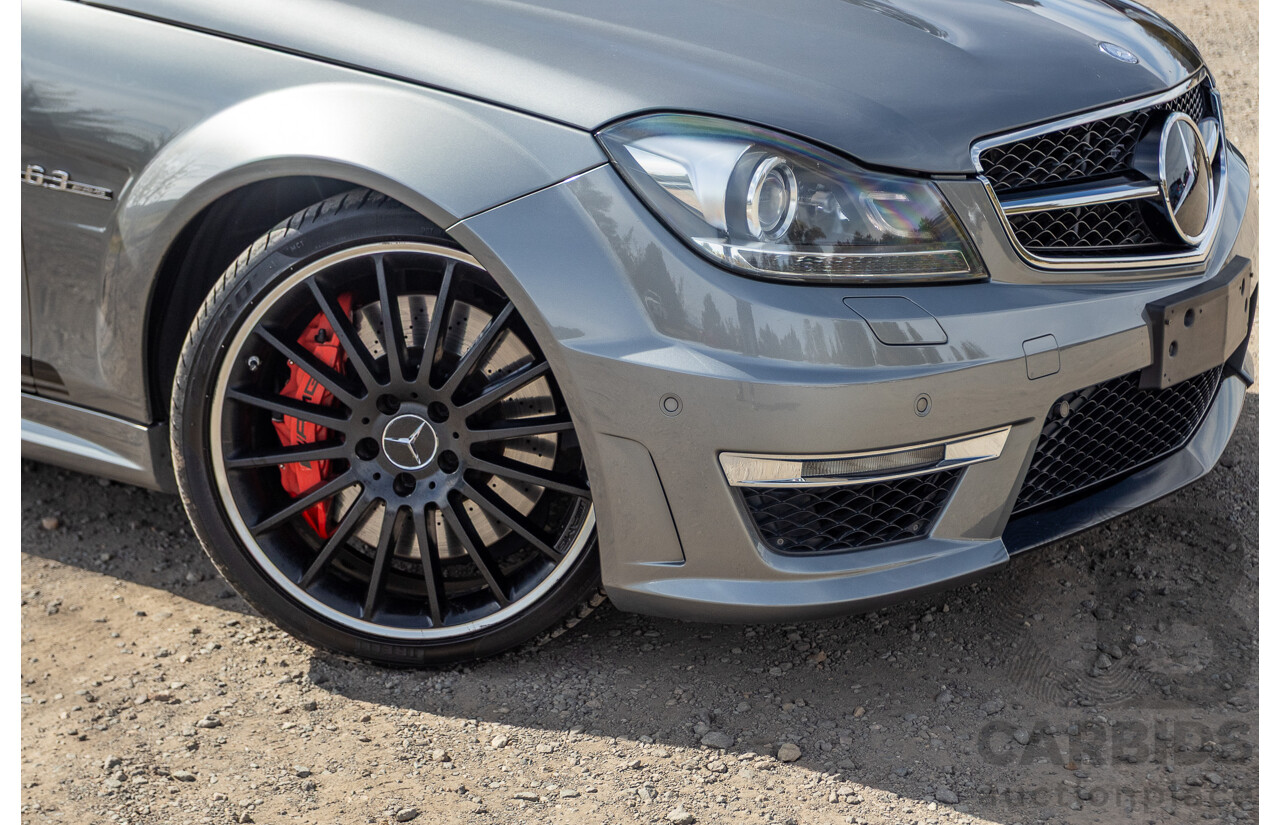 1/2012 Mercedes Benz C63 AMG Performance Package W204 MY12 2d Coupe Palladium Silver Metallic V8 6.3L