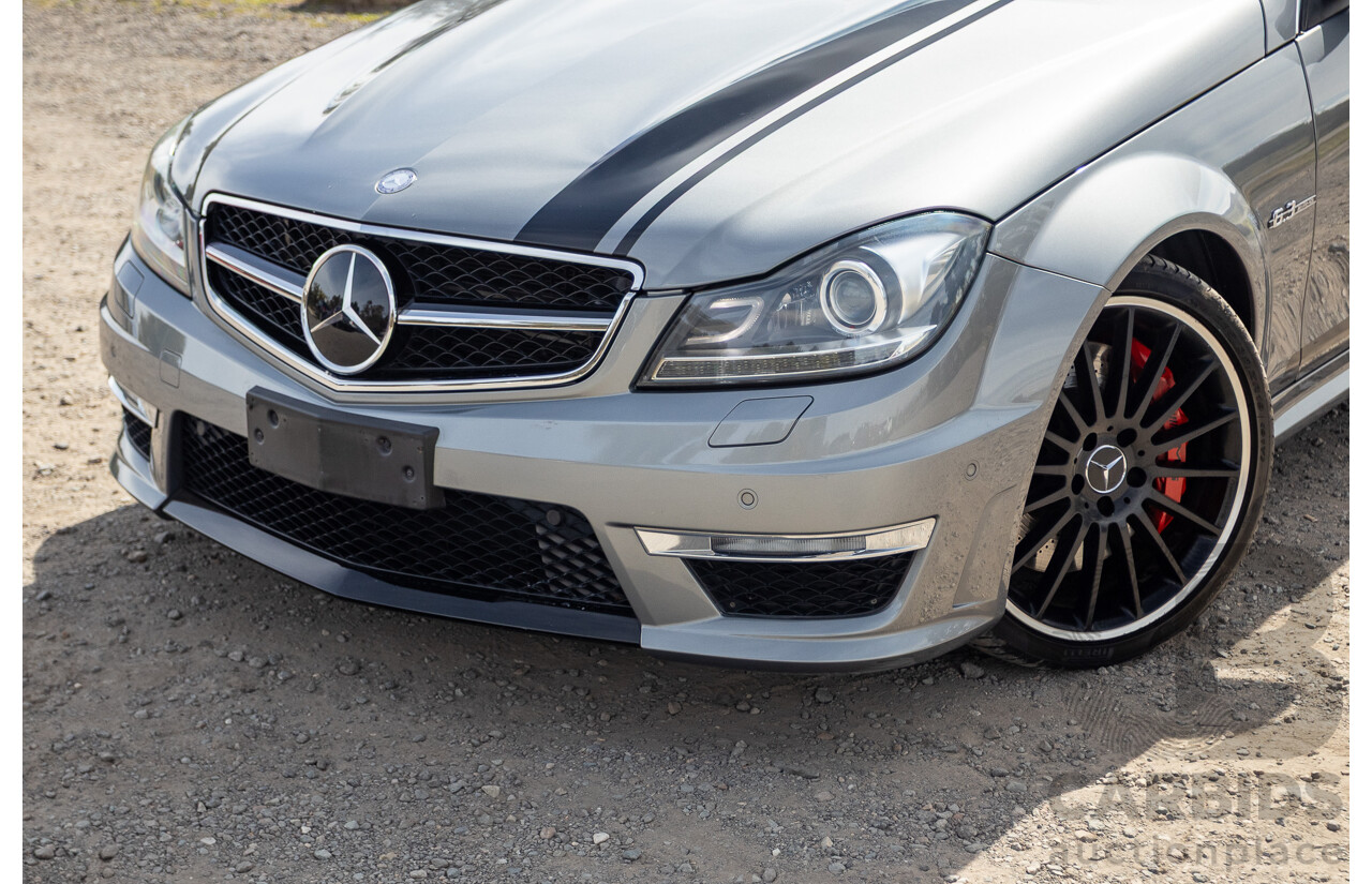 1/2012 Mercedes Benz C63 AMG Performance Package W204 MY12 2d Coupe Palladium Silver Metallic V8 6.3L