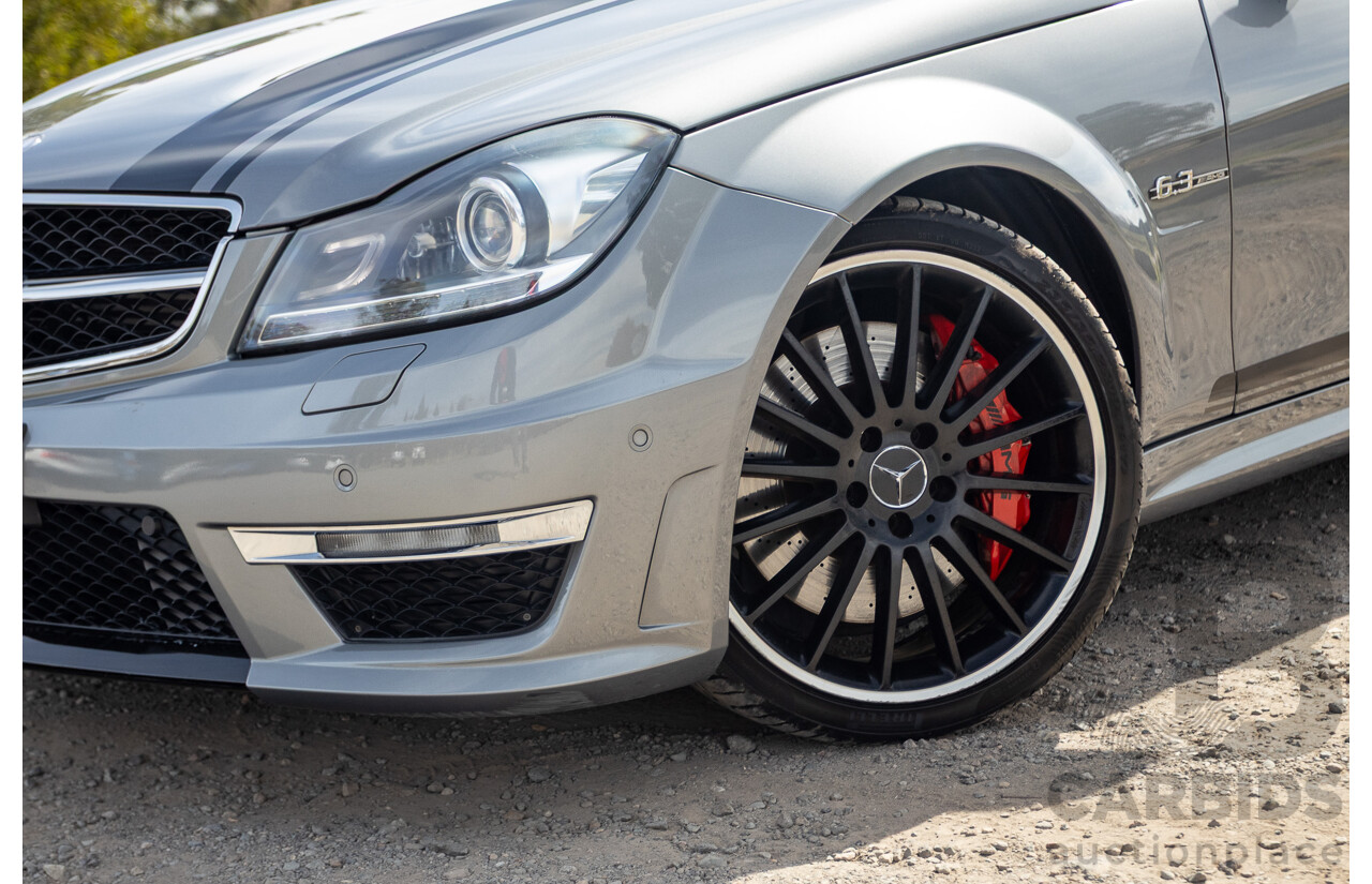 1/2012 Mercedes Benz C63 AMG Performance Package W204 MY12 2d Coupe Palladium Silver Metallic V8 6.3L