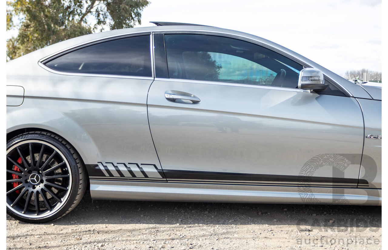 1/2012 Mercedes Benz C63 AMG Performance Package W204 MY12 2d Coupe Palladium Silver Metallic V8 6.3L