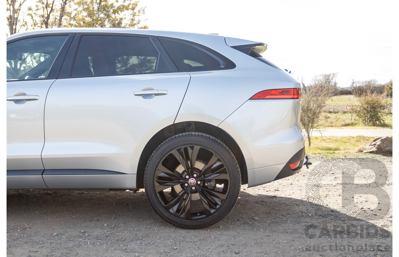 07/2016 Jaguar F-Pace 30d R-Sport (AWD) MY17 X761 4d Wagon Rohdium Silver Metallic Twin Turbo Diesel V6 3.0L