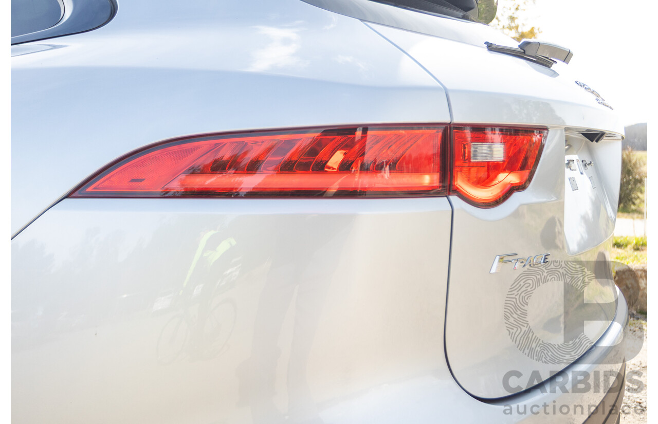 07/2016 Jaguar F-Pace 30d R-Sport (AWD) MY17 X761 4d Wagon Rohdium Silver Metallic Twin Turbo Diesel V6 3.0L