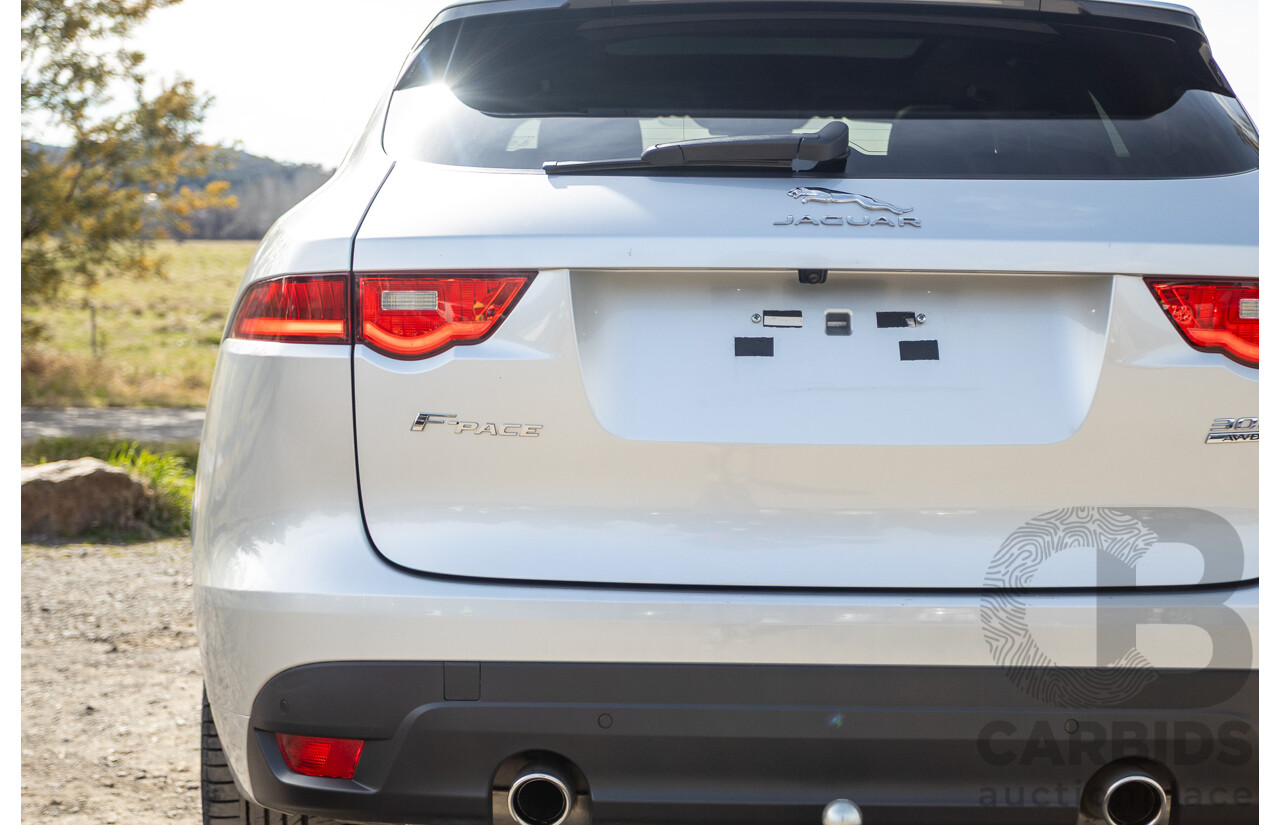 07/2016 Jaguar F-Pace 30d R-Sport (AWD) MY17 X761 4d Wagon Rohdium Silver Metallic Twin Turbo Diesel V6 3.0L