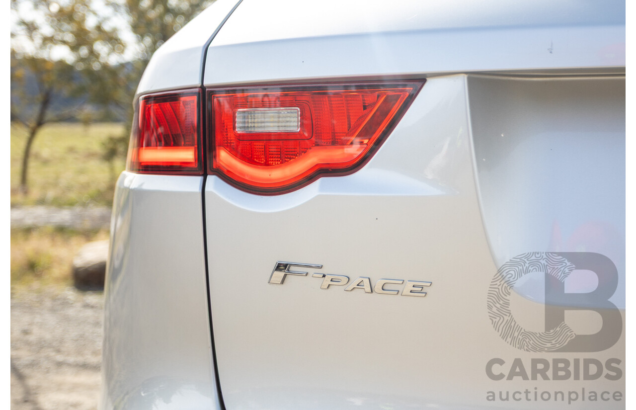 07/2016 Jaguar F-Pace 30d R-Sport (AWD) MY17 X761 4d Wagon Rohdium Silver Metallic Twin Turbo Diesel V6 3.0L