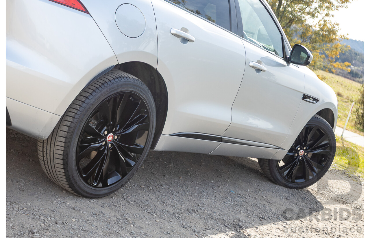 07/2016 Jaguar F-Pace 30d R-Sport (AWD) MY17 X761 4d Wagon Rohdium Silver Metallic Twin Turbo Diesel V6 3.0L