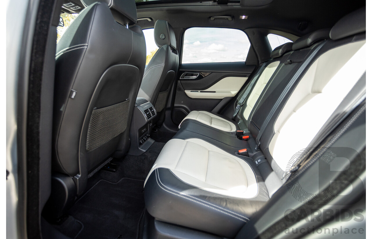 07/2016 Jaguar F-Pace 30d R-Sport (AWD) MY17 X761 4d Wagon Rohdium Silver Metallic Twin Turbo Diesel V6 3.0L