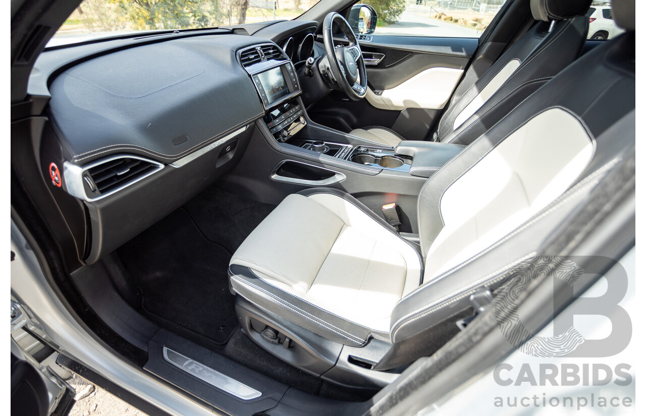 07/2016 Jaguar F-Pace 30d R-Sport (AWD) MY17 X761 4d Wagon Rohdium Silver Metallic Twin Turbo Diesel V6 3.0L