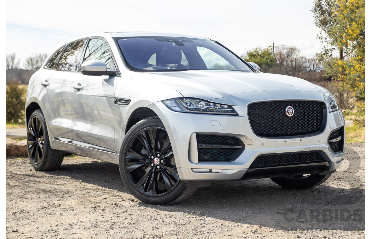 07/2016 Jaguar F-Pace 30d R-Sport (AWD) MY17 X761 4d Wagon Rohdium Silver Metallic Twin Turbo Diesel V6 3.0L