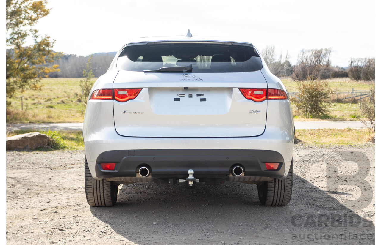 07/2016 Jaguar F-Pace 30d R-Sport (AWD) MY17 X761 4d Wagon Rohdium Silver Metallic Twin Turbo Diesel V6 3.0L