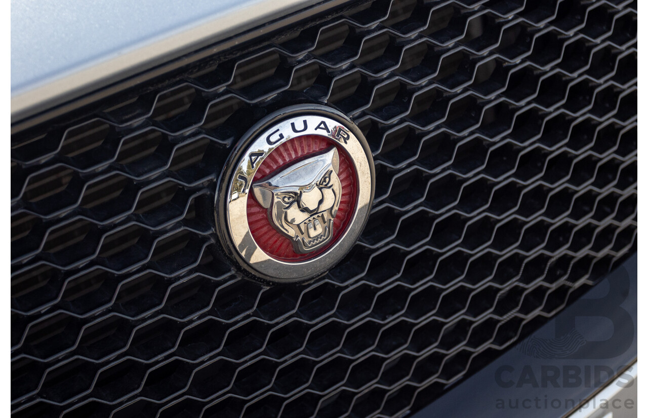 07/2016 Jaguar F-Pace 30d R-Sport (AWD) MY17 X761 4d Wagon Rohdium Silver Metallic Twin Turbo Diesel V6 3.0L