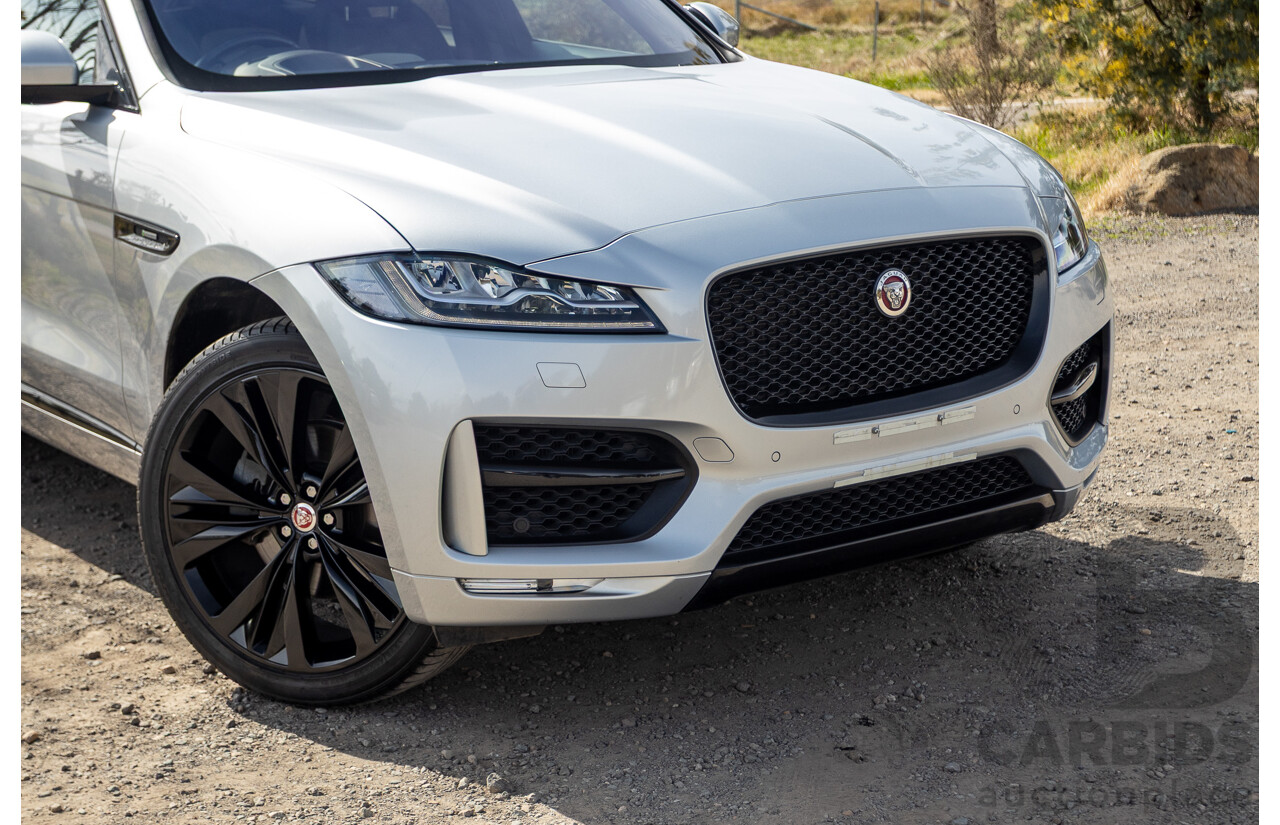 07/2016 Jaguar F-Pace 30d R-Sport (AWD) MY17 X761 4d Wagon Rohdium Silver Metallic Twin Turbo Diesel V6 3.0L