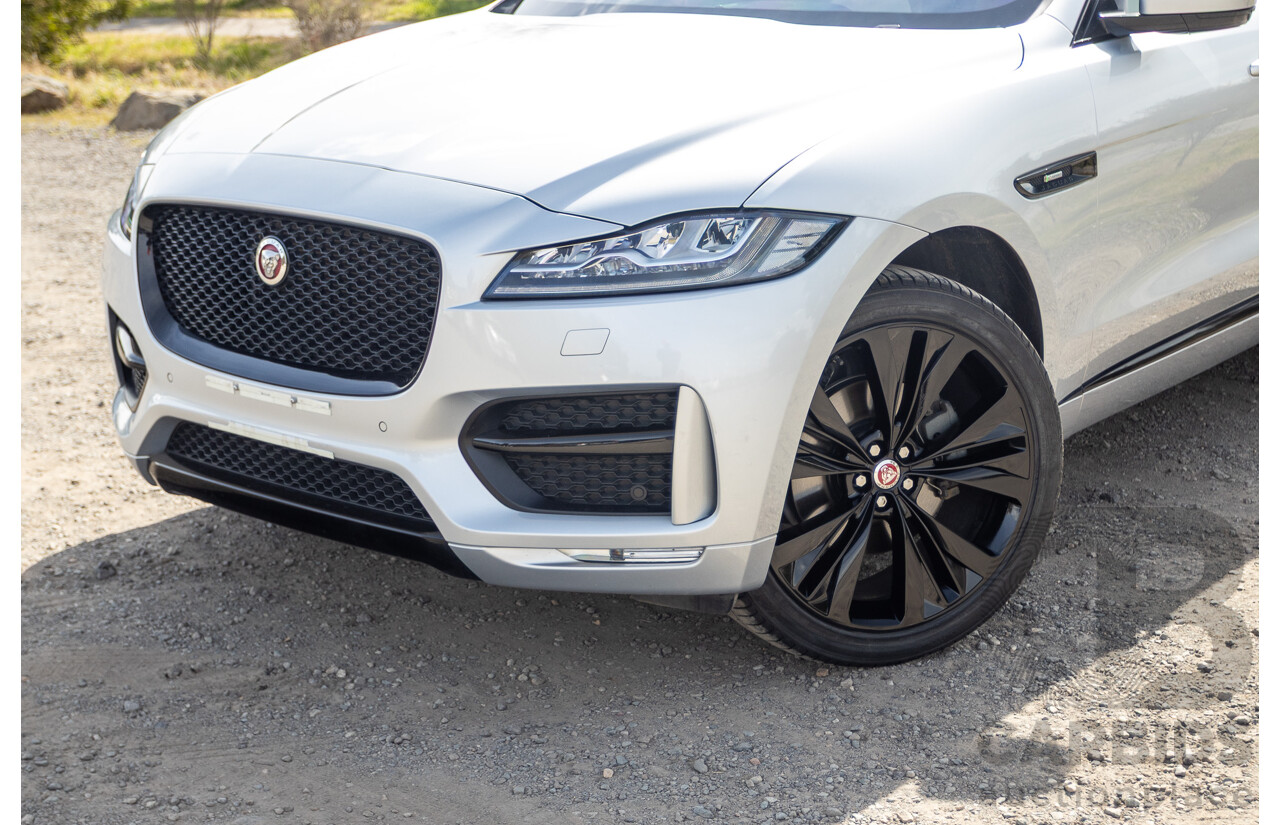 07/2016 Jaguar F-Pace 30d R-Sport (AWD) MY17 X761 4d Wagon Rohdium Silver Metallic Twin Turbo Diesel V6 3.0L