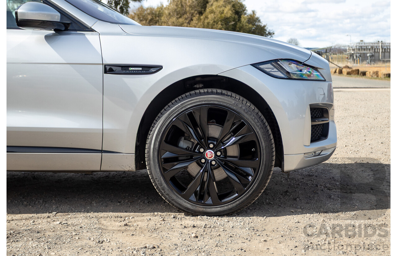 07/2016 Jaguar F-Pace 30d R-Sport (AWD) MY17 X761 4d Wagon Rohdium Silver Metallic Twin Turbo Diesel V6 3.0L
