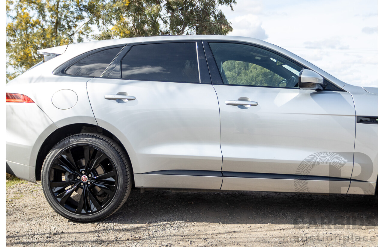 07/2016 Jaguar F-Pace 30d R-Sport (AWD) MY17 X761 4d Wagon Rohdium Silver Metallic Twin Turbo Diesel V6 3.0L