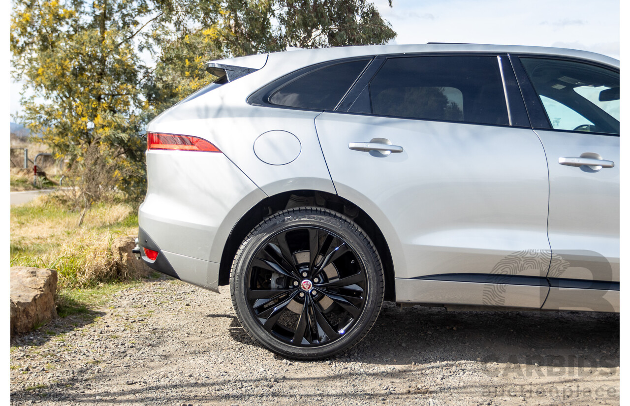 07/2016 Jaguar F-Pace 30d R-Sport (AWD) MY17 X761 4d Wagon Rohdium Silver Metallic Twin Turbo Diesel V6 3.0L