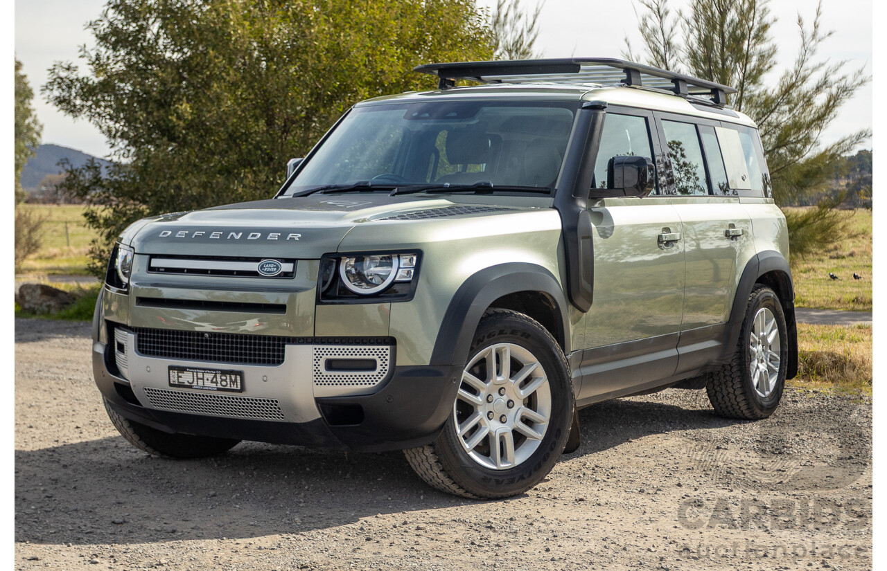 07/2020 Land Rover Defender 110 D240 S (4x4) MY20 L663 4d Wagon Pangea Green Metallic Twin Turbo Diesel 2.0L