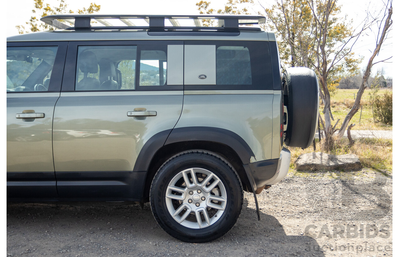 07/2020 Land Rover Defender 110 D240 S (4x4) MY20 L663 4d Wagon Pangea Green Metallic Twin Turbo Diesel 2.0L