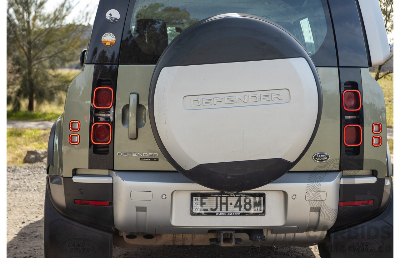 07/2020 Land Rover Defender 110 D240 S (4x4) MY20 L663 4d Wagon Pangea Green Metallic Twin Turbo Diesel 2.0L