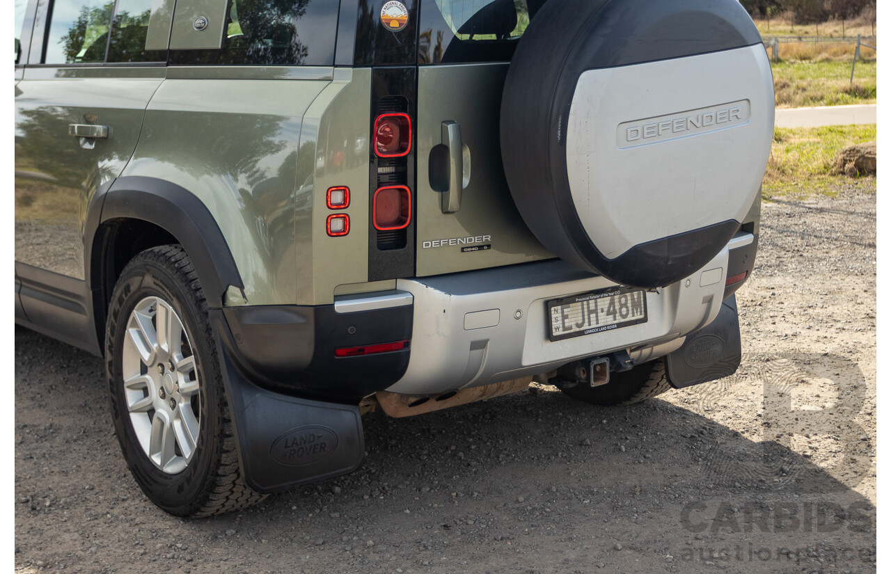 07/2020 Land Rover Defender 110 D240 S (4x4) MY20 L663 4d Wagon Pangea Green Metallic Twin Turbo Diesel 2.0L