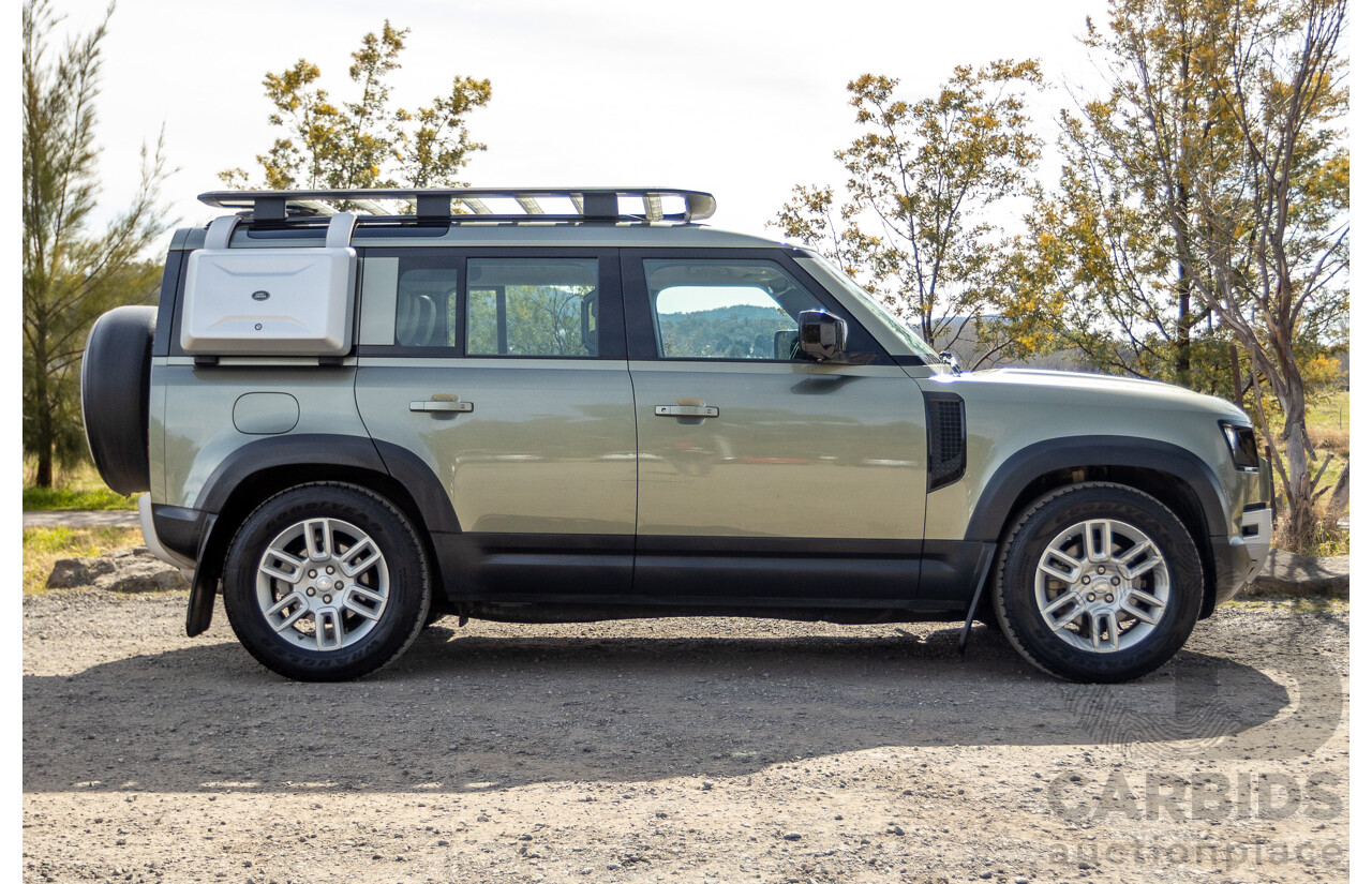 07/2020 Land Rover Defender 110 D240 S (4x4) MY20 L663 4d Wagon Pangea Green Metallic Twin Turbo Diesel 2.0L