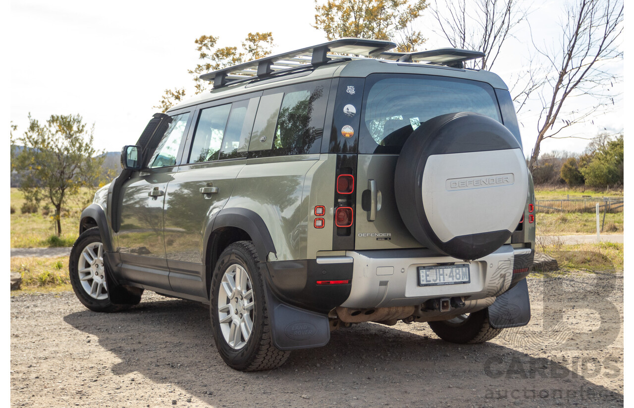 07/2020 Land Rover Defender 110 D240 S (4x4) MY20 L663 4d Wagon Pangea Green Metallic Twin Turbo Diesel 2.0L