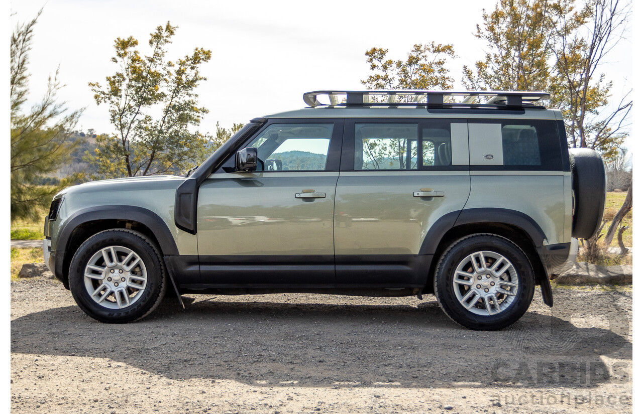 07/2020 Land Rover Defender 110 D240 S (4x4) MY20 L663 4d Wagon Pangea Green Metallic Twin Turbo Diesel 2.0L