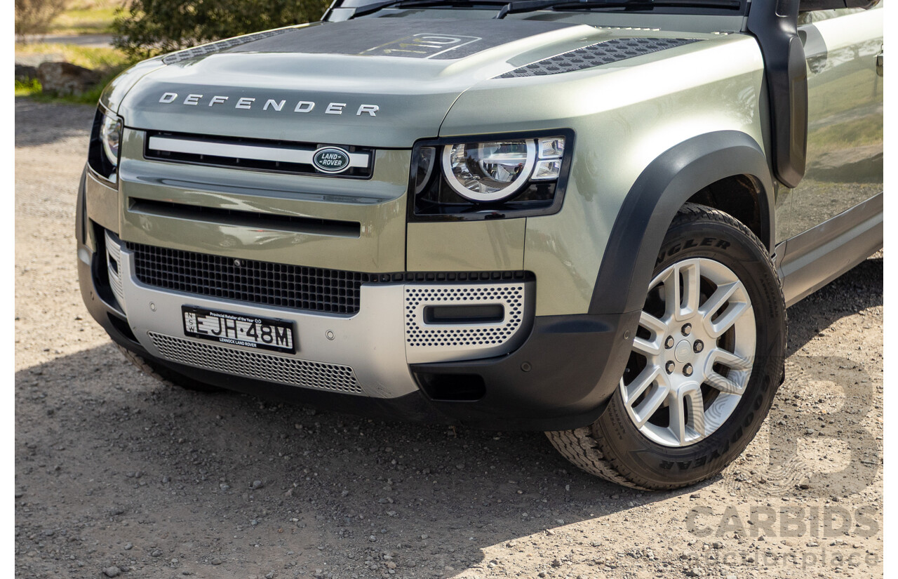 07/2020 Land Rover Defender 110 D240 S (4x4) MY20 L663 4d Wagon Pangea Green Metallic Twin Turbo Diesel 2.0L