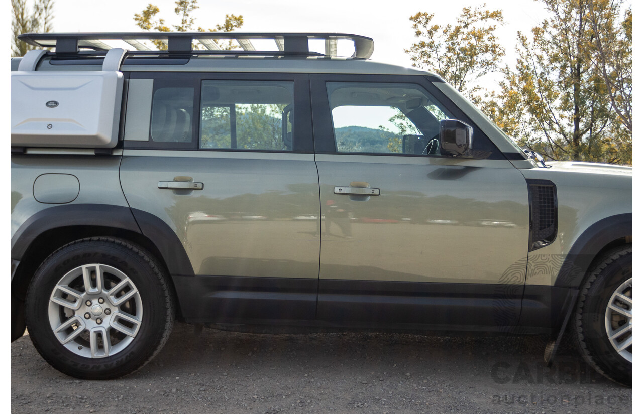 07/2020 Land Rover Defender 110 D240 S (4x4) MY20 L663 4d Wagon Pangea Green Metallic Twin Turbo Diesel 2.0L