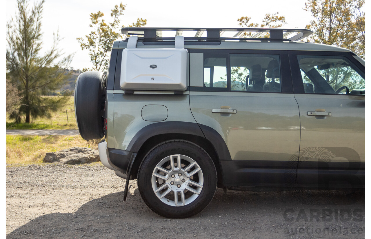 07/2020 Land Rover Defender 110 D240 S (4x4) MY20 L663 4d Wagon Pangea Green Metallic Twin Turbo Diesel 2.0L
