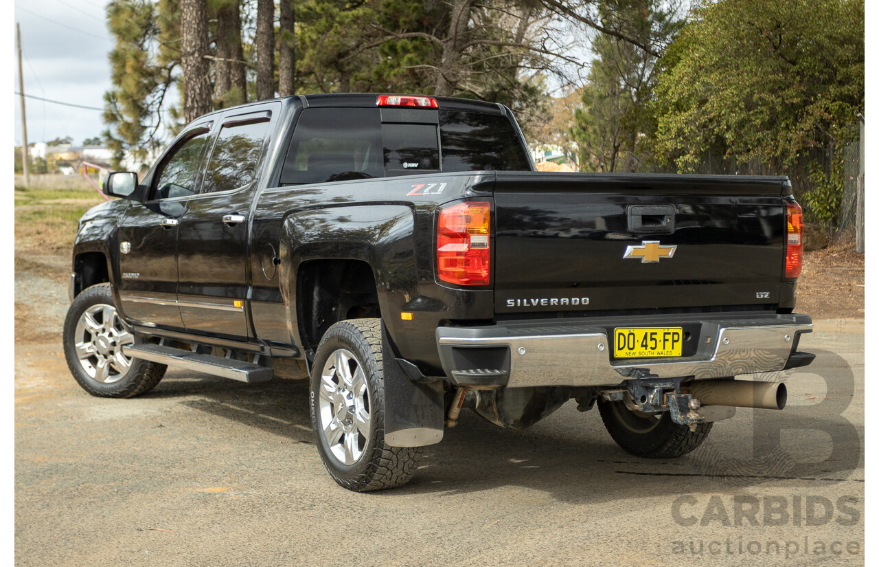 01/2020 Chevrolet Silverado 2500HD LTZ (4x4) C/K25 MY20 4d Crew Cab Black Turbo Diesel V8 6.6L