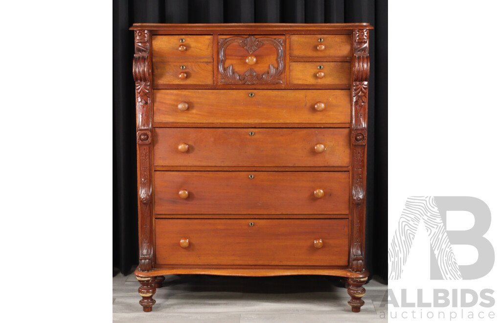 Victorian Mahogany Chest of Eight Drawers