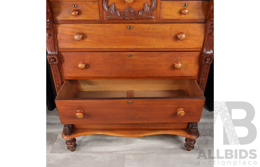 Victorian Mahogany Chest of Eight Drawers