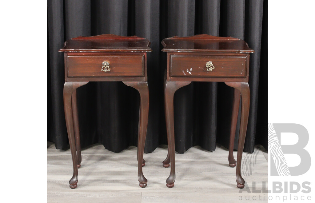 Pair of Queen Anne Style Bedsides