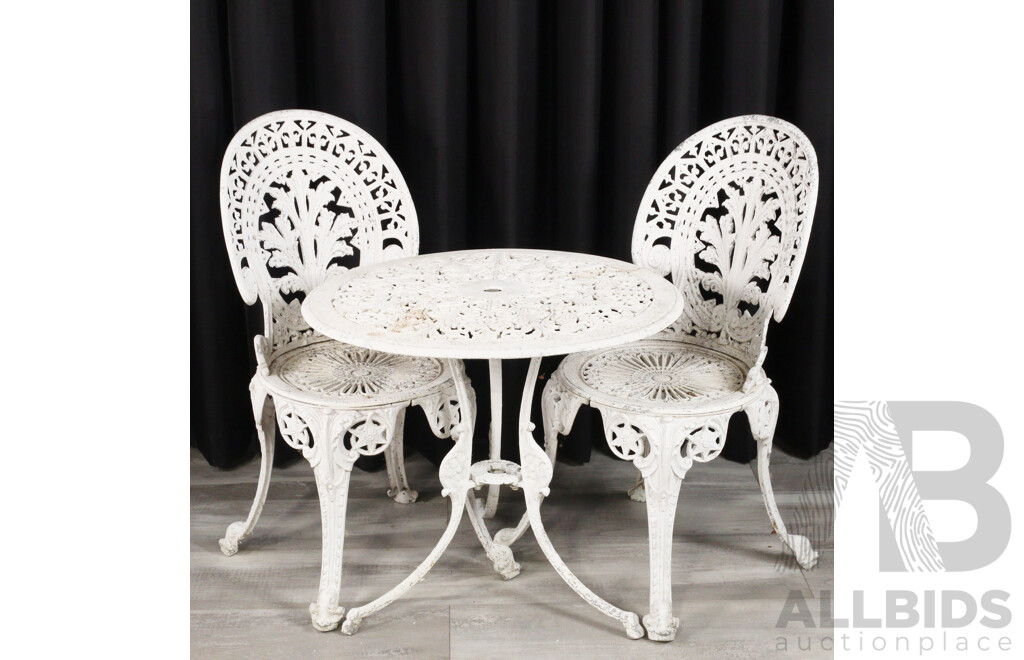 Vintage Cast Alloy Three Piece Garden Suite