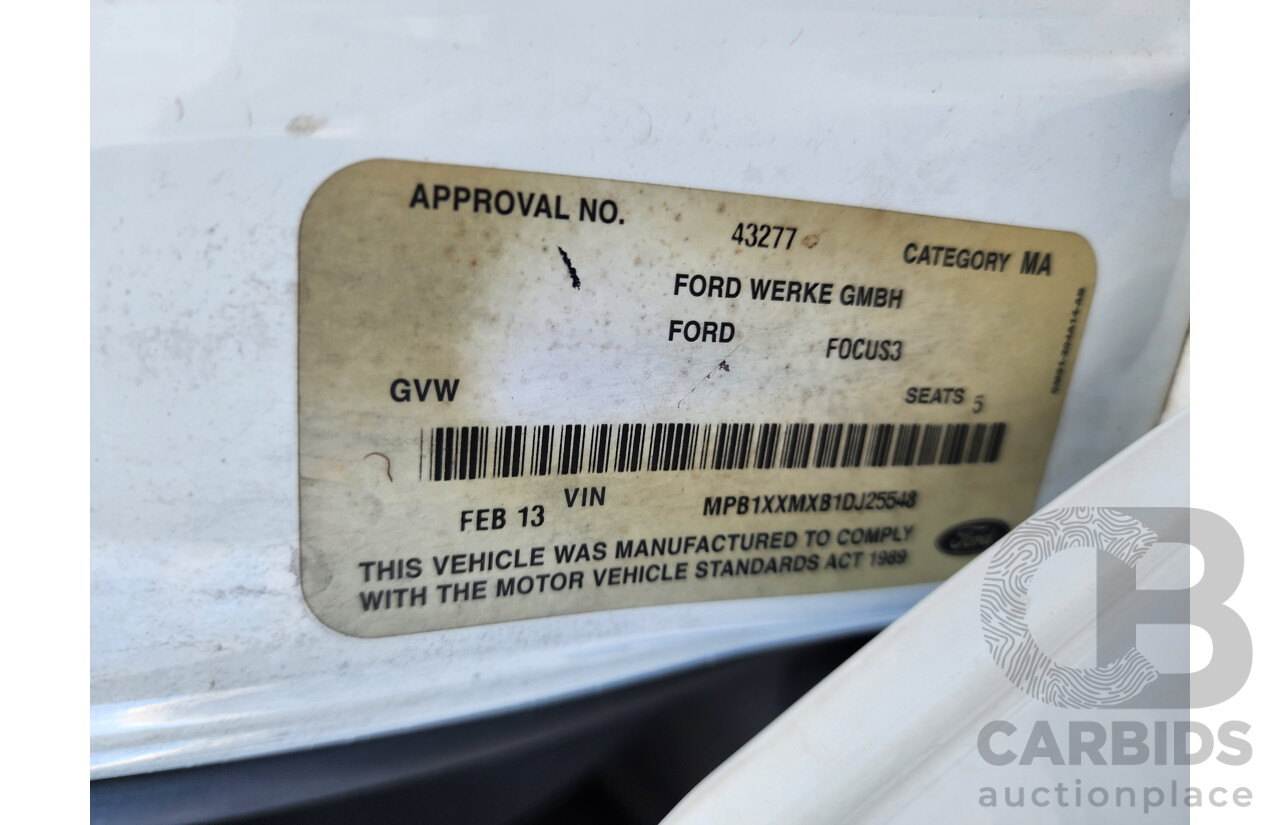 2/2013 Ford Focus Trend LW MK2 5d Hatchback White 2.0L