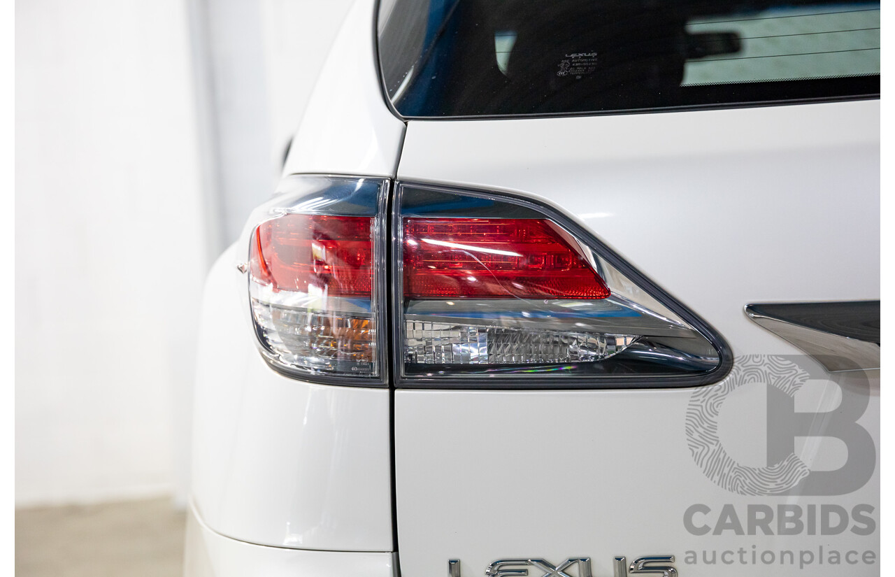 9/2013 Lexus RX350 Luxury GGL15R MY12 4d Wagon White Pearl V6 3.5L