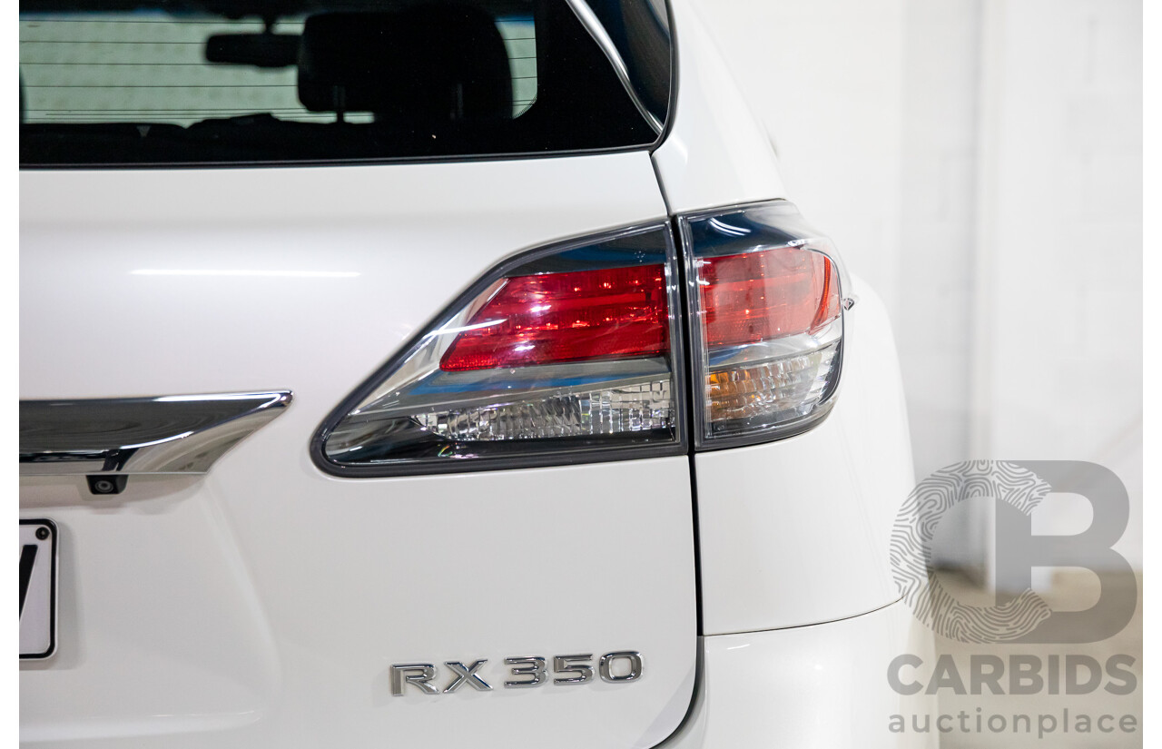 9/2013 Lexus RX350 Luxury GGL15R MY12 4d Wagon White Pearl V6 3.5L